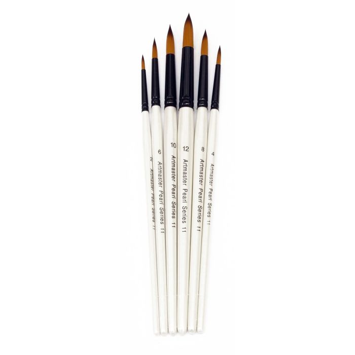 KeepSmiling Artist Round Brush Set 6pcs – Premium Acrylic & Oil Paint Brushes