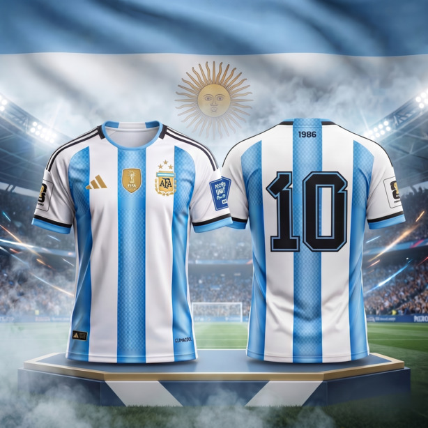 Argentina Home Jersey 2026 Messi No.10 Football Jersey | Premium Fan Edition