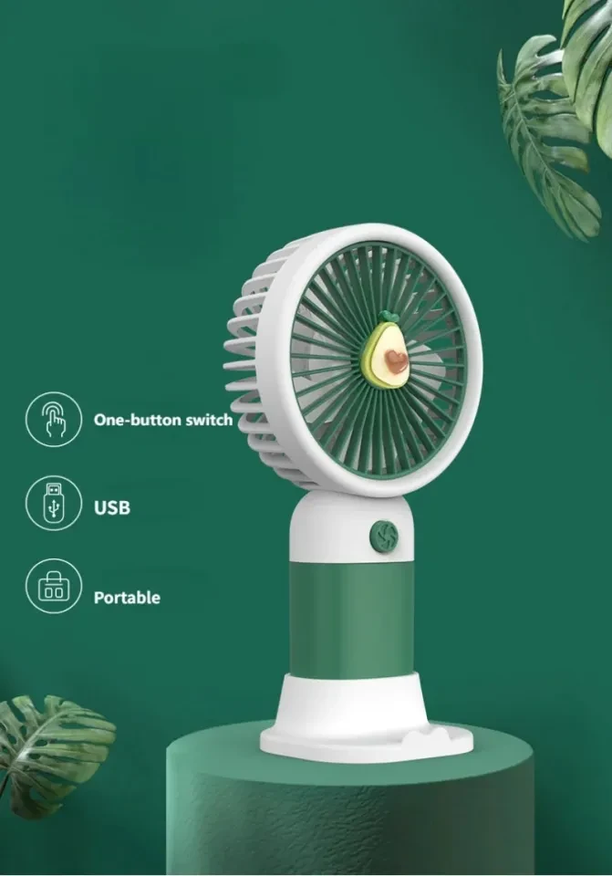 Portable USB Rechargeable Mini Desk Fan | Foldable Table Fan | 3 Speed Cooling Fan